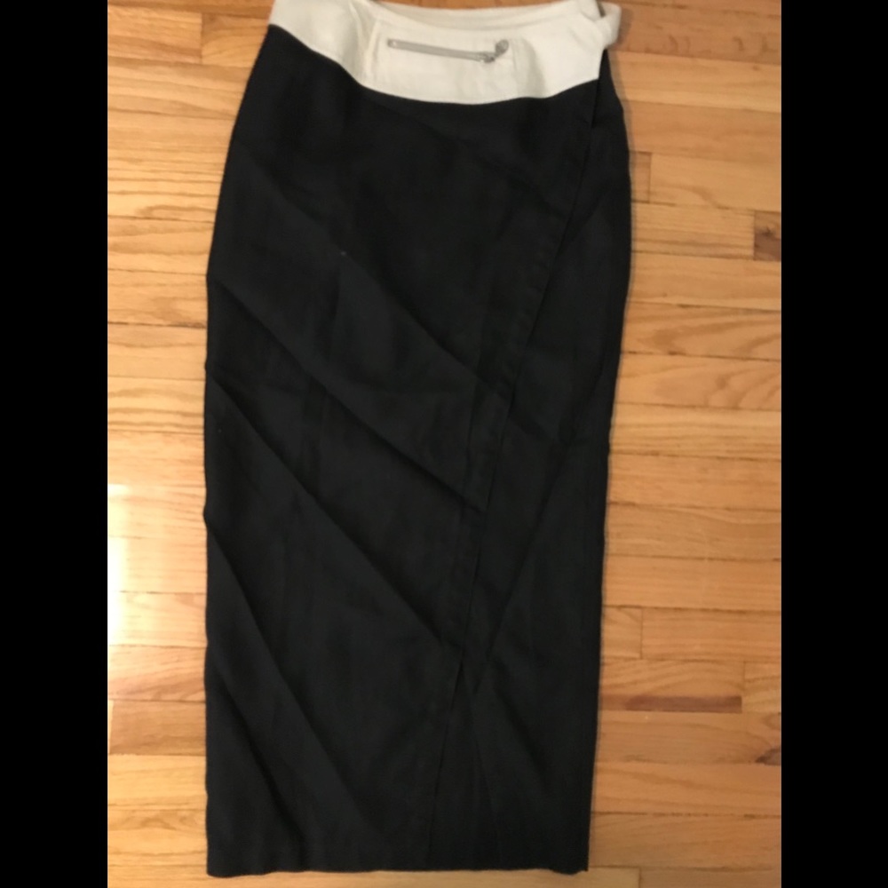 Vintage JC de Castelbajac linen wrap skirt with slit